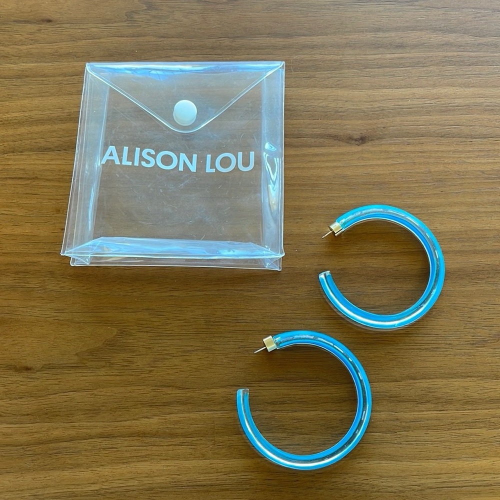 Alison Lou Lucite Jelly Hoop Earrings